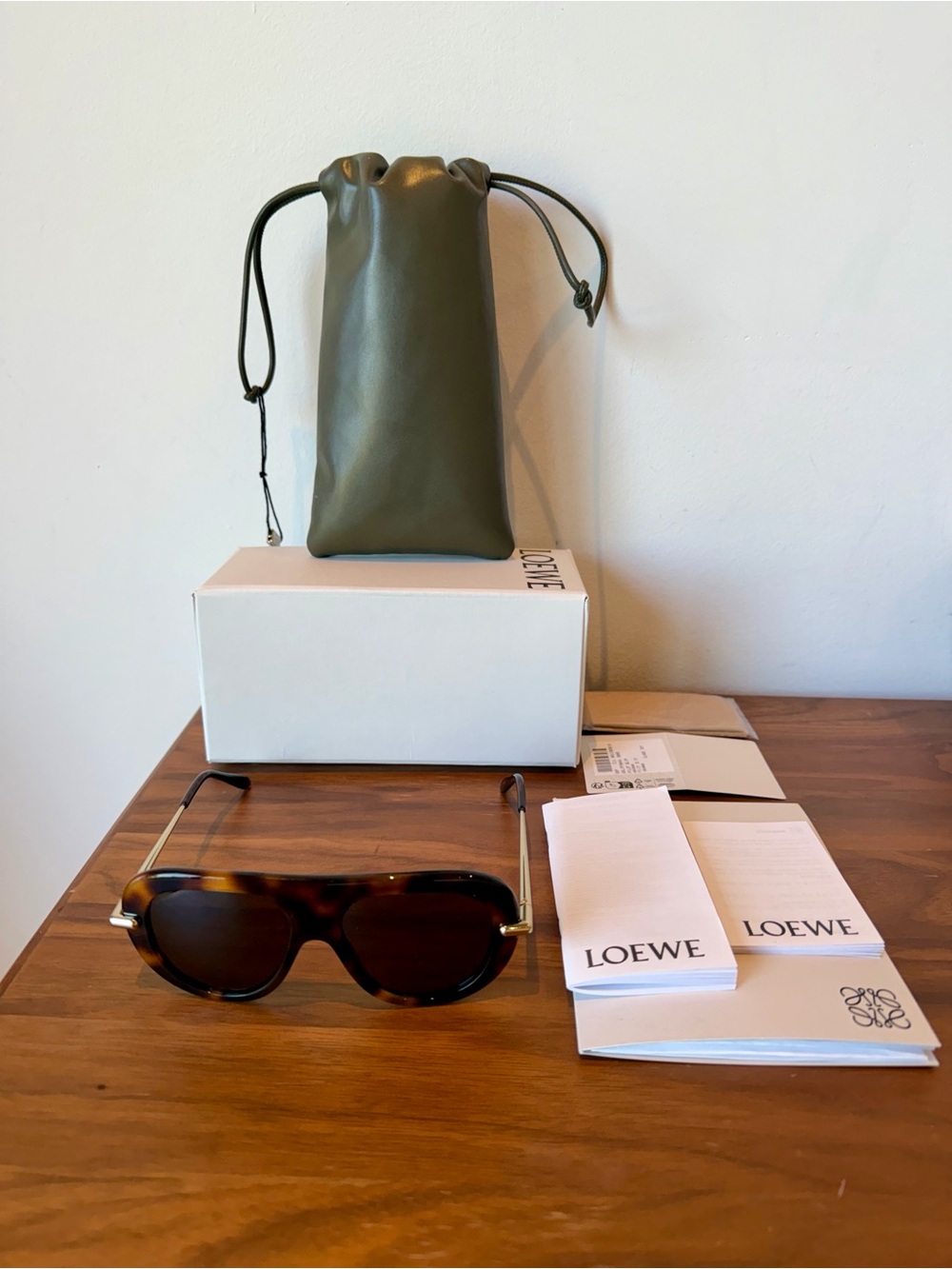 LOEWE
“Slim Havana Aviator-Style Tortoiseshell Acetate Sunglasses”